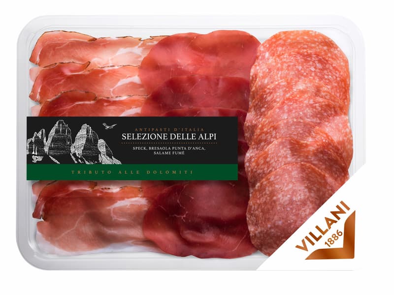 Villani  Antipasti Selex "Delle Alpi" geschnitten