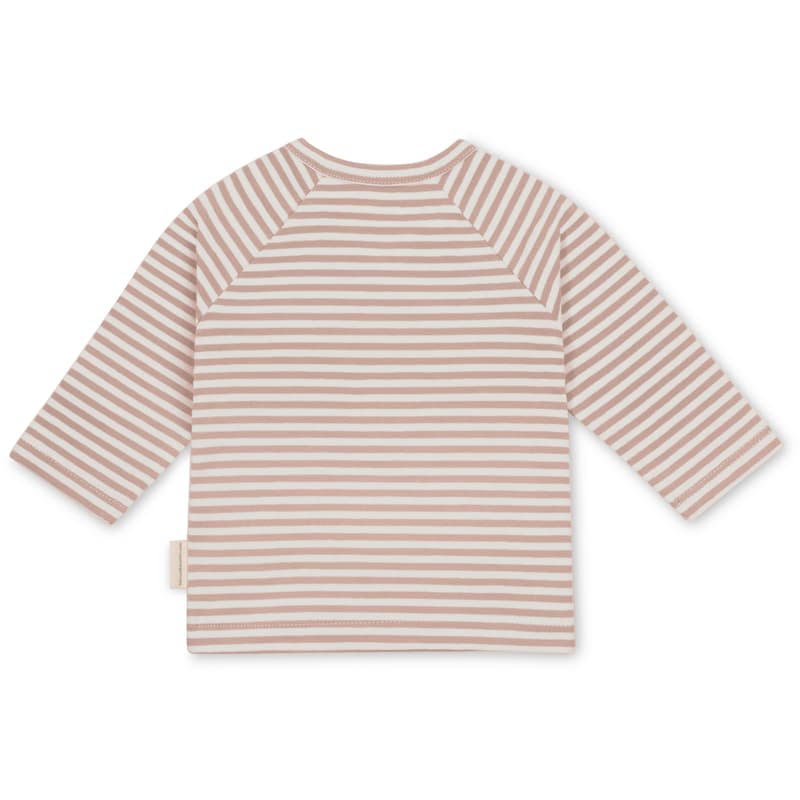Herr und Frau Klein Flora organic jersey wrap jacket powder pink striped 0-3M