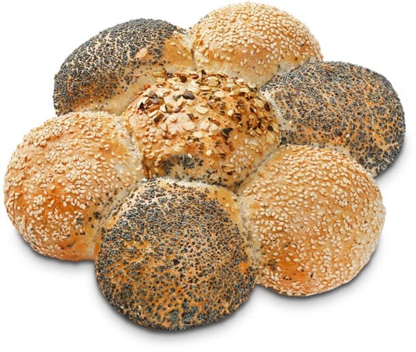 Party wheel with poppy seeds, sesame & pumpkin seeds