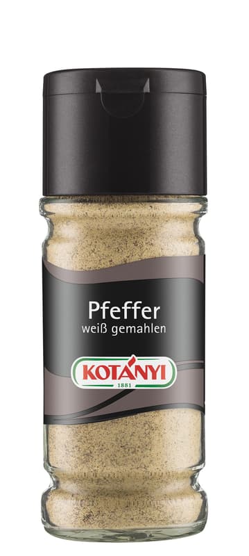 Kotányi Pfeffer weiß gemahlen Glas klein