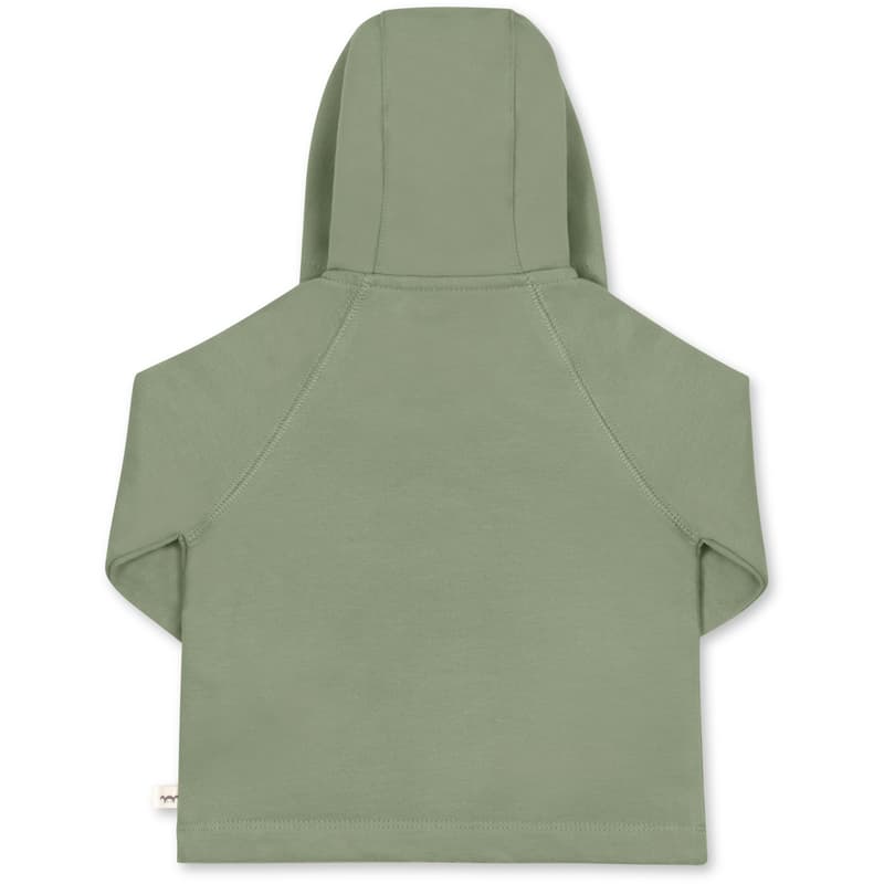 Herr und Frau Klein hooded jacket Lennard in organic sweat sage green 0-3M