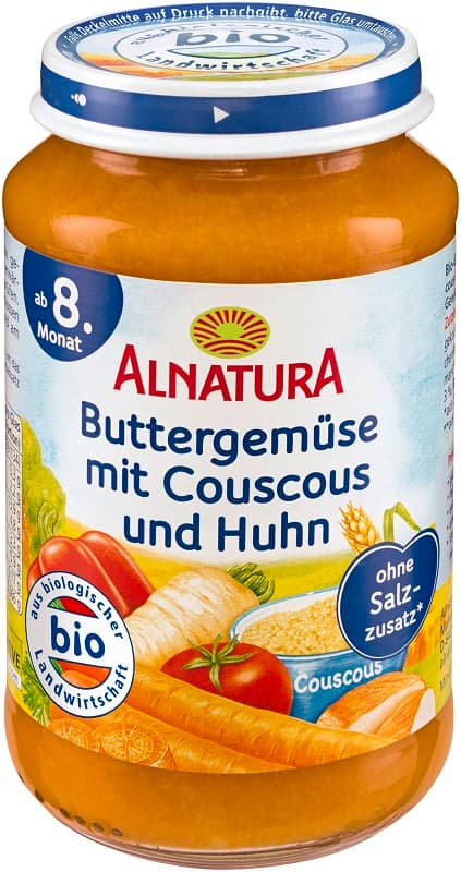 Alnatura BIO vegetable preparation with chicken, couscous and butter