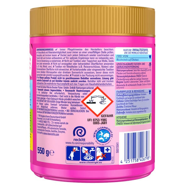 Vanish Pink (colour safe) Powder