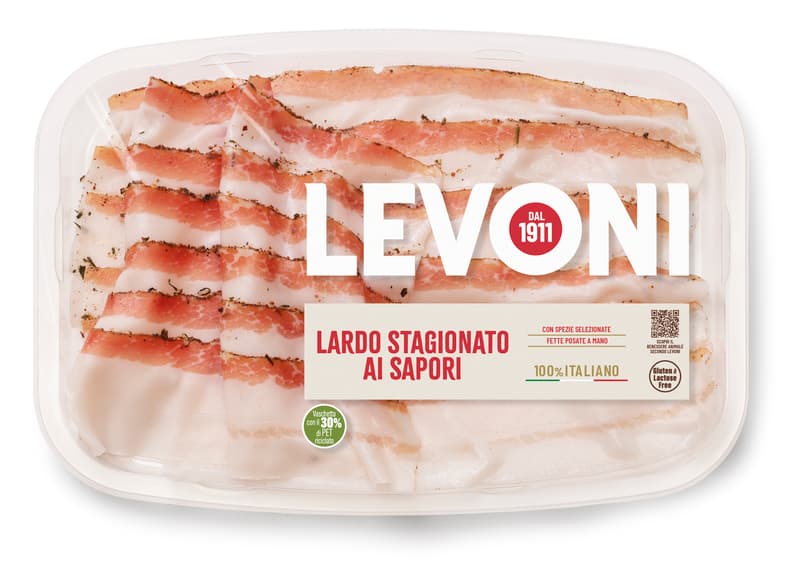 Levoni Lardo di Castellucchio geschnitten