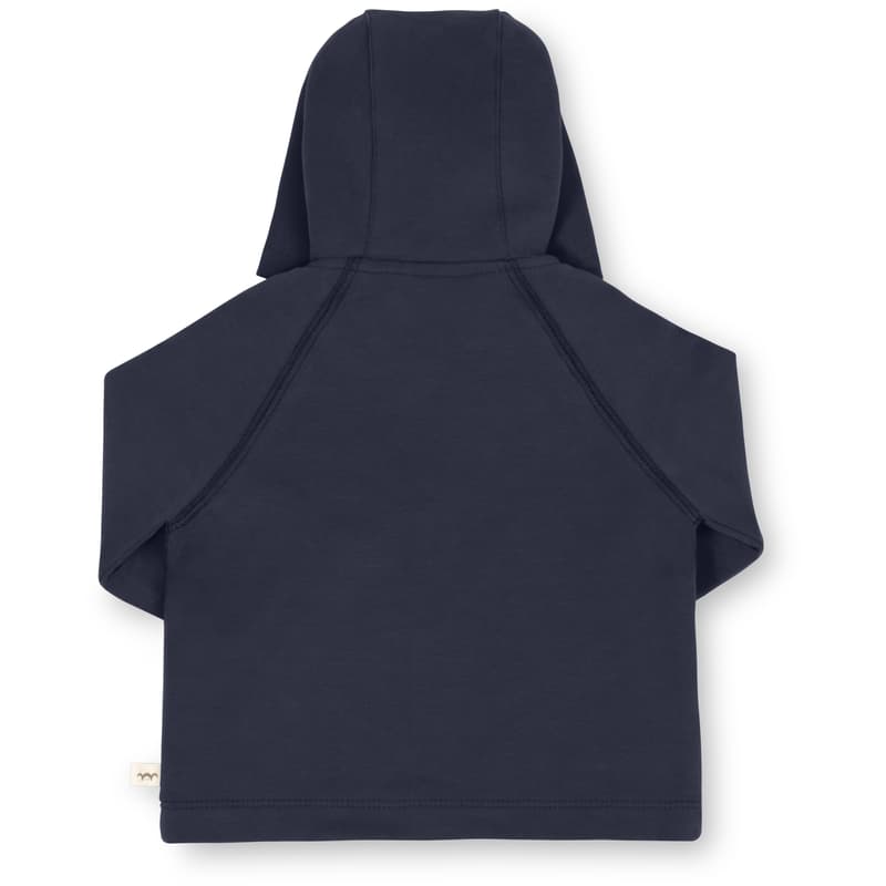 Herr und Frau Klein hooded jacket Lennard in organic sweat midnight blue 3-6M