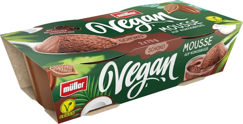 Müller Mousse Schoko Vegan 2x70g