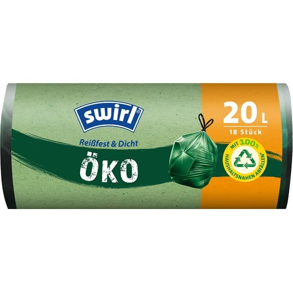SWIRL eco bin liner with drawstring 20L, 18 bags