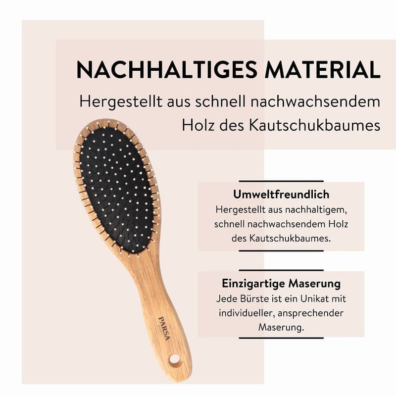 Parsa Beauty hairbrush natural rubber large oval