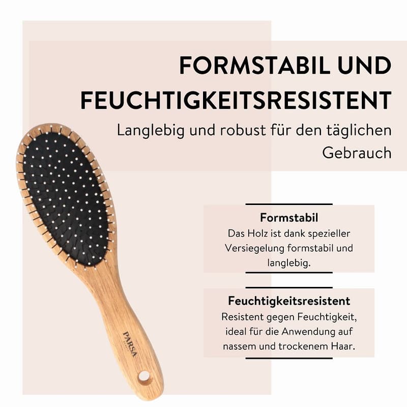 Parsa Beauty hairbrush natural rubber large oval
