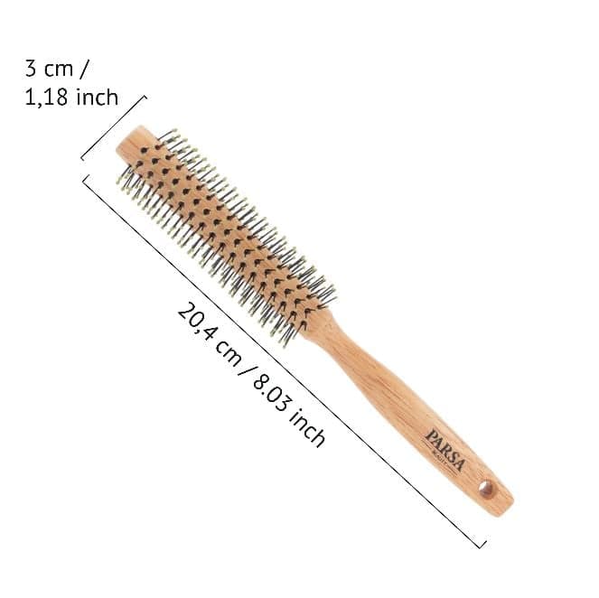 Parsa Beauty hairbrush natural rubber round hairdryer brush