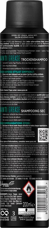 syoss Anti-Grease Dry Shampoo
