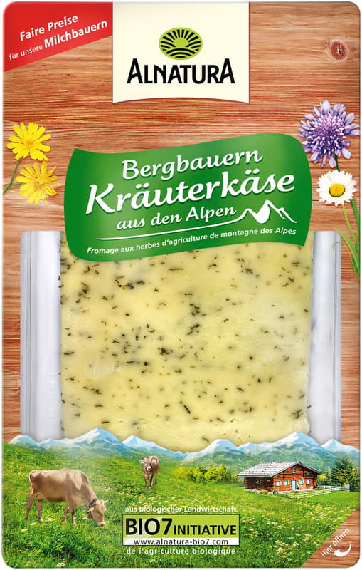 Alnatura BIO herb cheese in slices