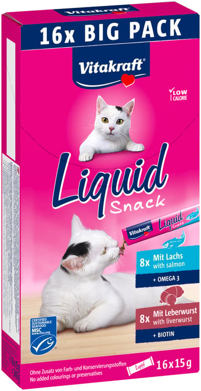 Vitakraft Liquid Snack MP Liverwurst+Salmon MSC