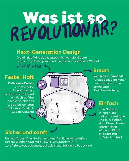 Bambino Mio wiederverwendbare Windel, brüll
