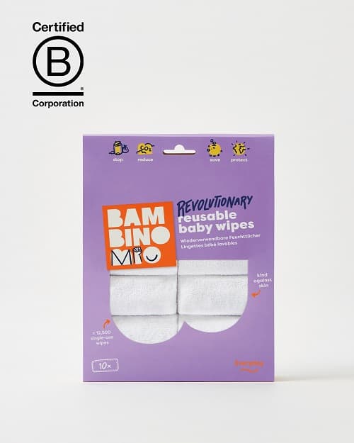 Bambino Mio wiederverwendbare Feuchttücher, Wolke (bunt)