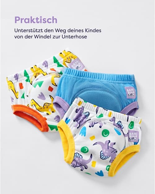 Bambino Mio wiederverwendbare Töpfchen-Trainingshosen, Mutige Dinos, 3-4 Jahre