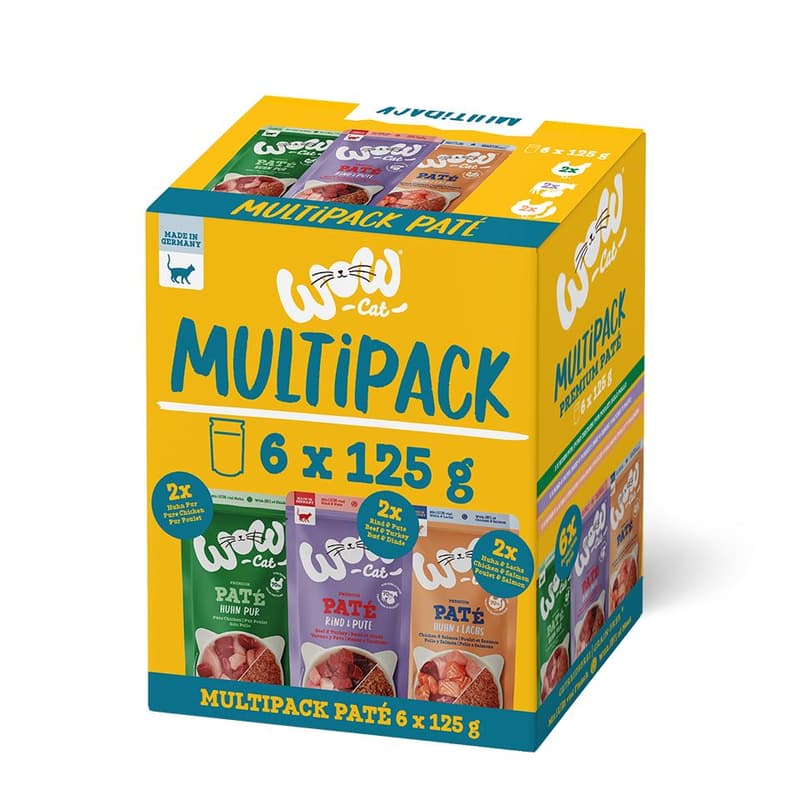 WOW CAT ADULT MULTIPACK 6x125g