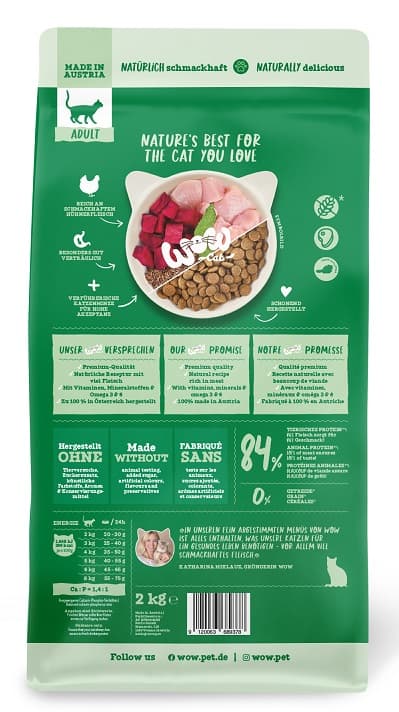 WOW CAT ADULT Trockenfutter Huhn