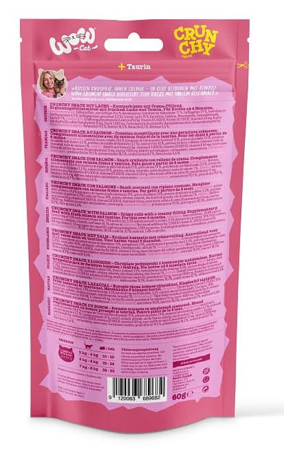 WOW CAT Crunchy Snack mit Lachs