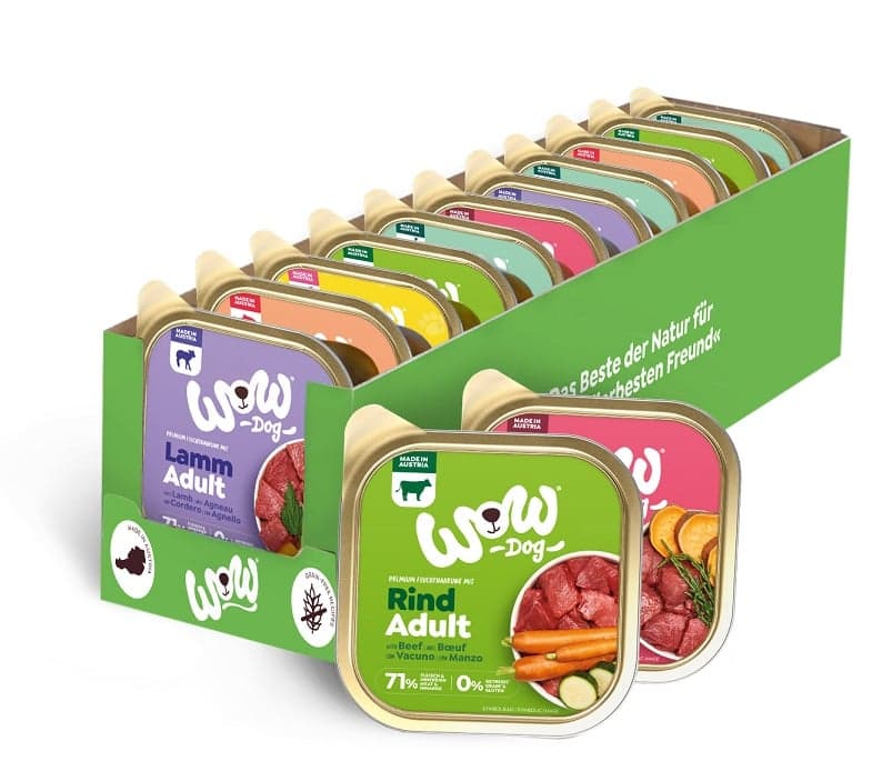 WOW DOG ADULT Multipack (4x2 salmon, turkey, game, lamb +1x3 beef)