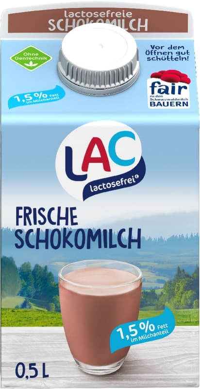 LAC lactose-free chocolate milk 1.5%