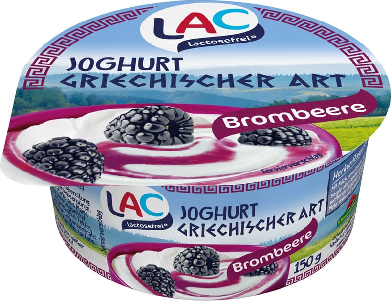 LAC laktosefreies Joghurt Griechische Art Brombeere