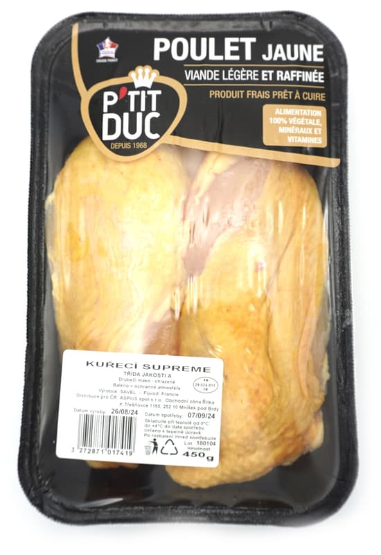 French yellow chicken supreme breast with bone