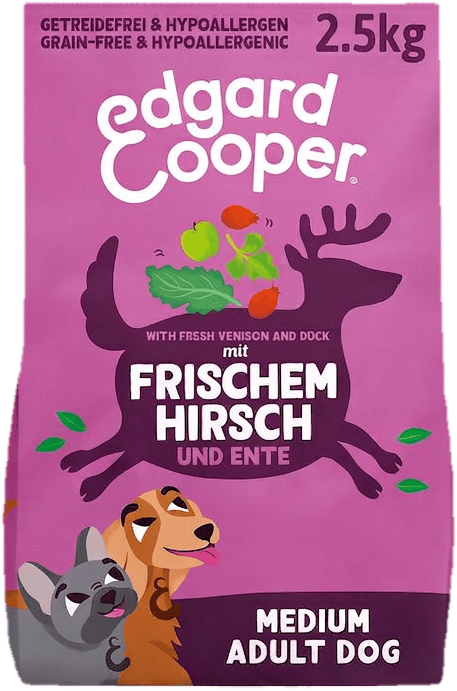 Edgard & Cooper Frischer Hirsch & Ente Trockenfutter M 2,5kg
