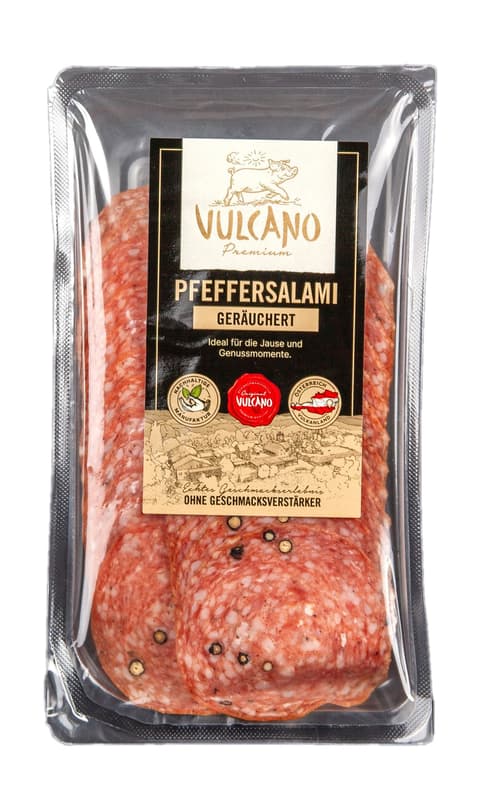 Vulcano pepper salami sliced