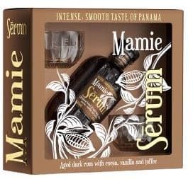 Serum Mamie Rum gift box with 2 glasses