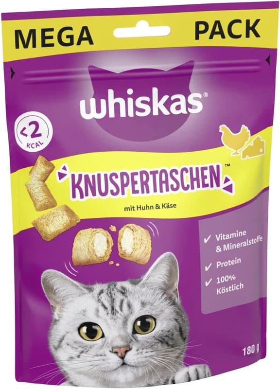 Whiskas Snacks Crunchy Pockets Megapack with Chicken and Cheese  