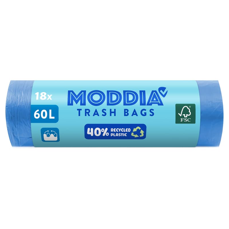 Moddia bin liner blue, 60 litres