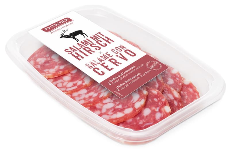 Pfitscher Salami vom Hirsch geschnitten