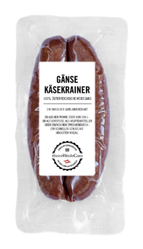 meineWeideGans Gänse Käsekrainer
