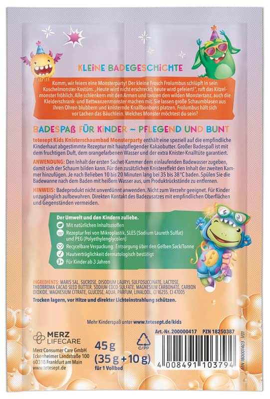 tetesept Kids Kinder Badespaß Monsterparty