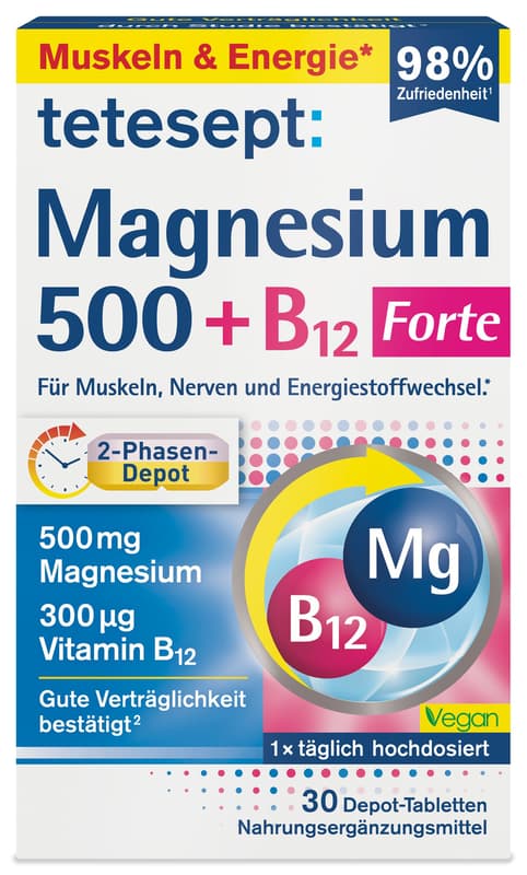 tetesept Magnesium 500+B12 300µg