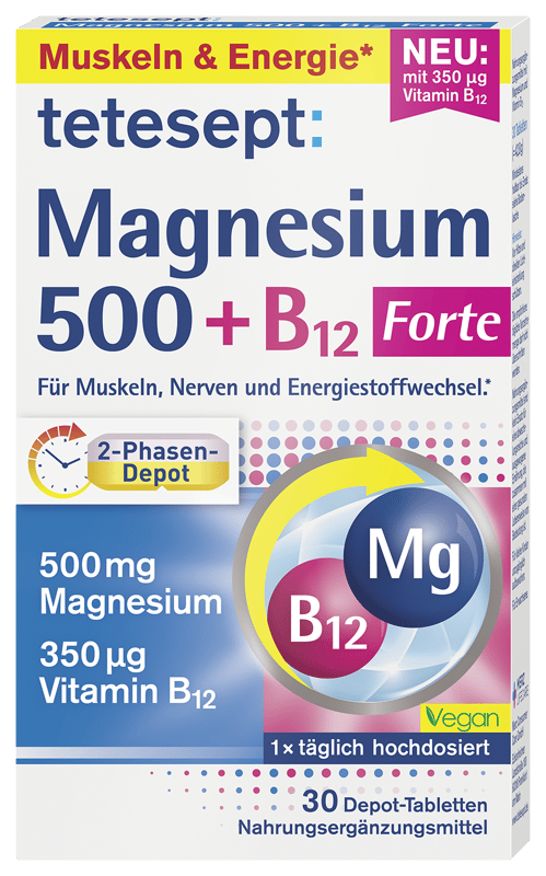tetesept Magnesium 500+B12 350µg