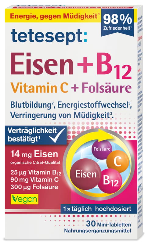 tetesept Iron 14mg +B12+C+Folic acid