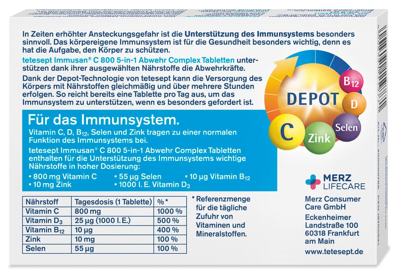 tetesept Immusan C800 5-in-1 TAB