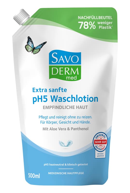 Savoderm med empfindliche Haut pH5 Waschlotion Nachfüllbeutel