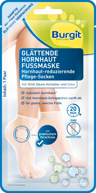 Burgit Glättende Hornhaut Fußmaskensocken