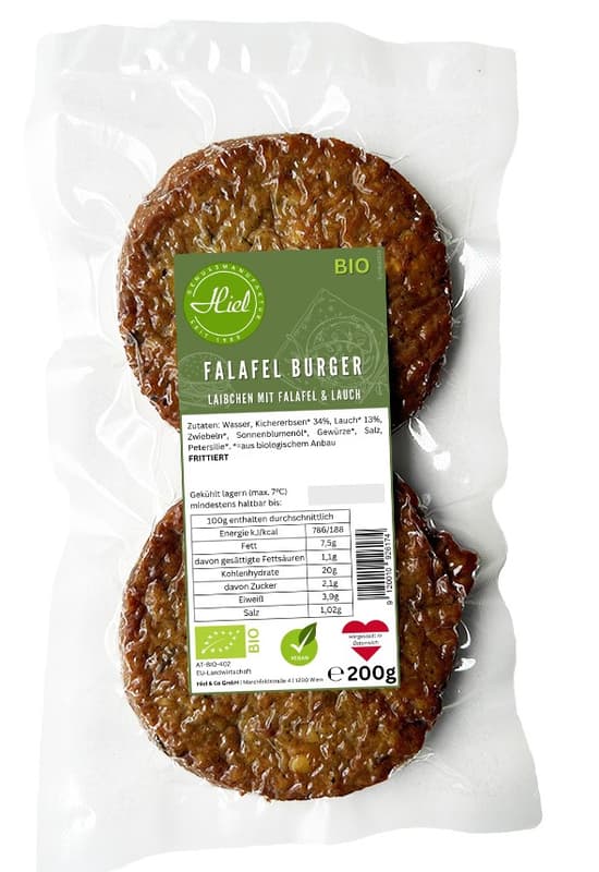 Hiel BIO Falafel Leek Burger VEGAN