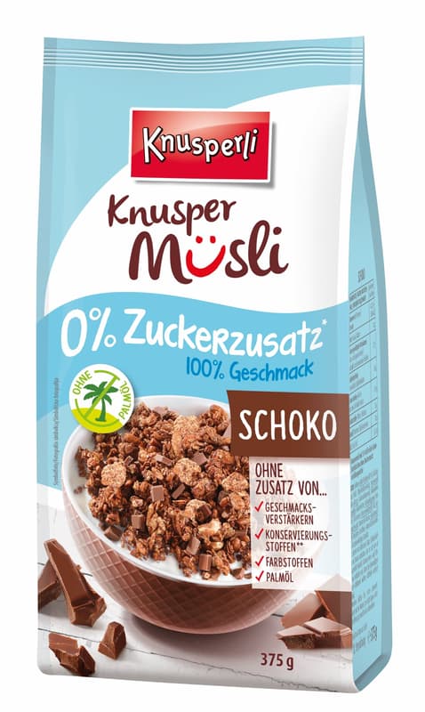 Knusperli Knuspermüsli 0% Zuckerzusatz Schoko