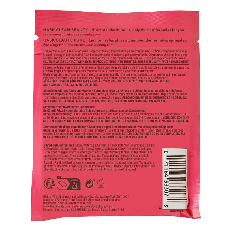 HASK Keratin Protein  Smoothing Deep Conditioner Sachet