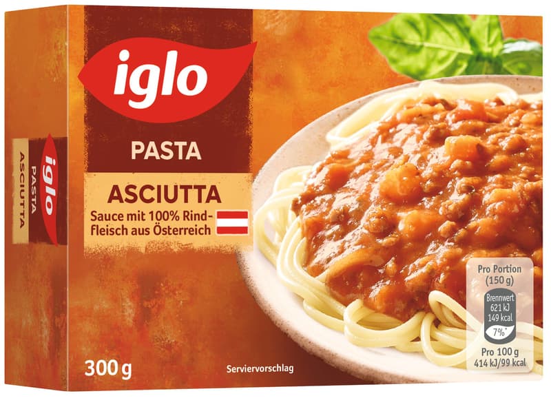 Iglo Pasta Asciutta Sauce in a block