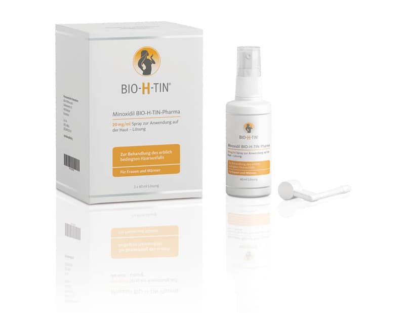 Minoxidil BIO-H-TIN-Pharma 20 mg/ml Spray zur Anwendung auf der Haut (Kopfhaut), Lösung