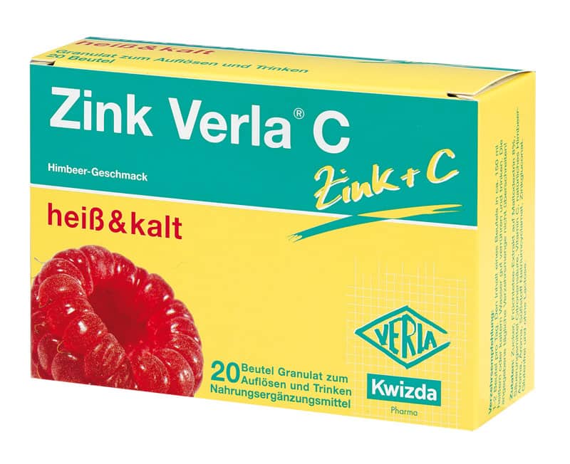 ZINK VERLA C 5 mg Granulat Himbeer