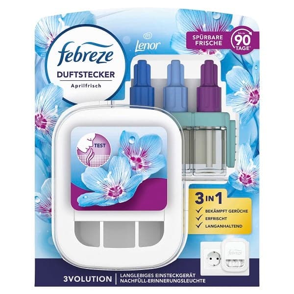 Febreze 3VOLUTION Lufterfrischer Duftstecker Starterset LenorAprilfrisch
