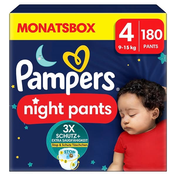 Pampers Baby Dry Night Pants Gr. 4 9-15kg MonatsBox