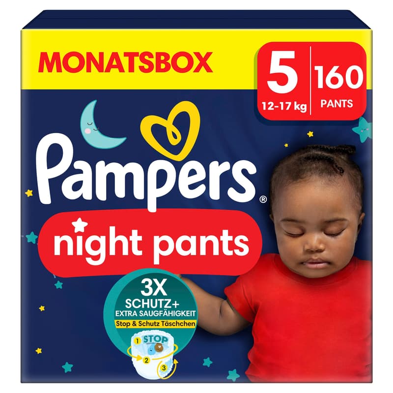 Pampers Baby Dry Night Pants Gr. 5 12-17kg MonatsBox